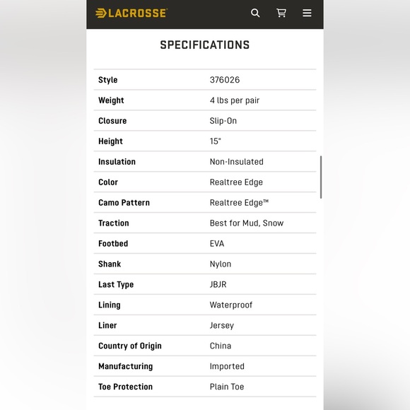 Lacrosse Women’s Alphaburly Pro Boot - Picture 7 of 9